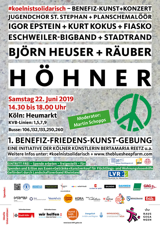 Benefiz-Friedens-Kundgebung #koelnistsolidarisch Heumarkt Köln